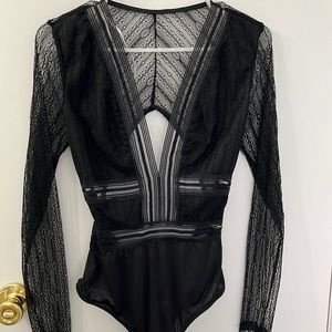 Black sexy bodysuit from Lulu’s